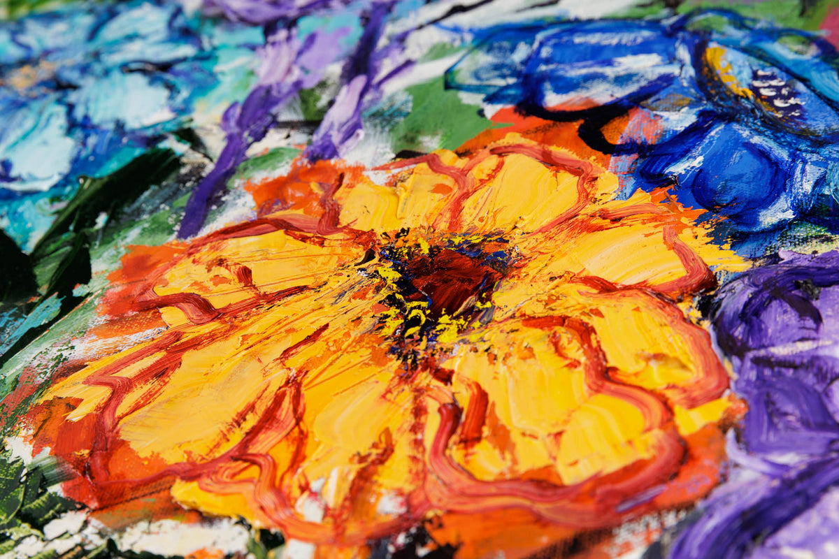 Gerda Marschall, "For The Love Of Spring," detail 2, oil on canvas