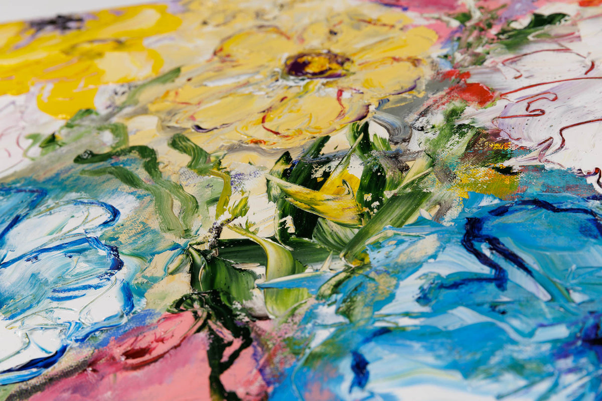 Gerda Marschall, "Over The Top," detail 2, oil on canvas