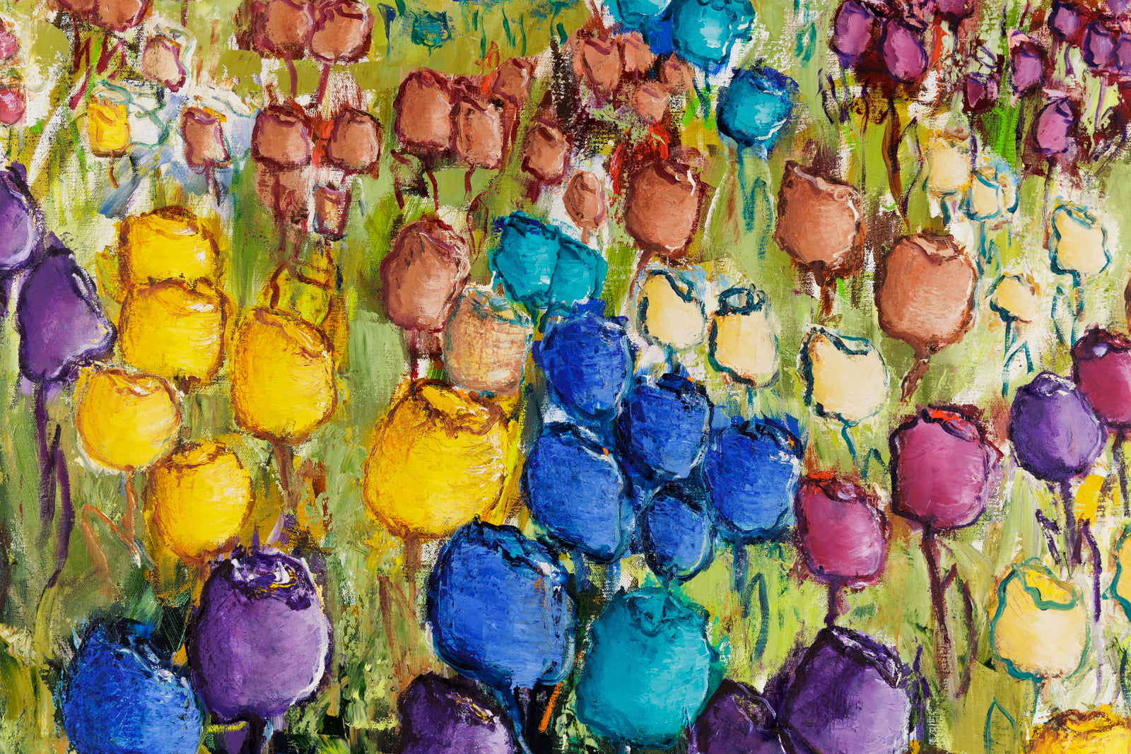 Gerda Marschall, "Stand By Me," detail view, oil on canvas