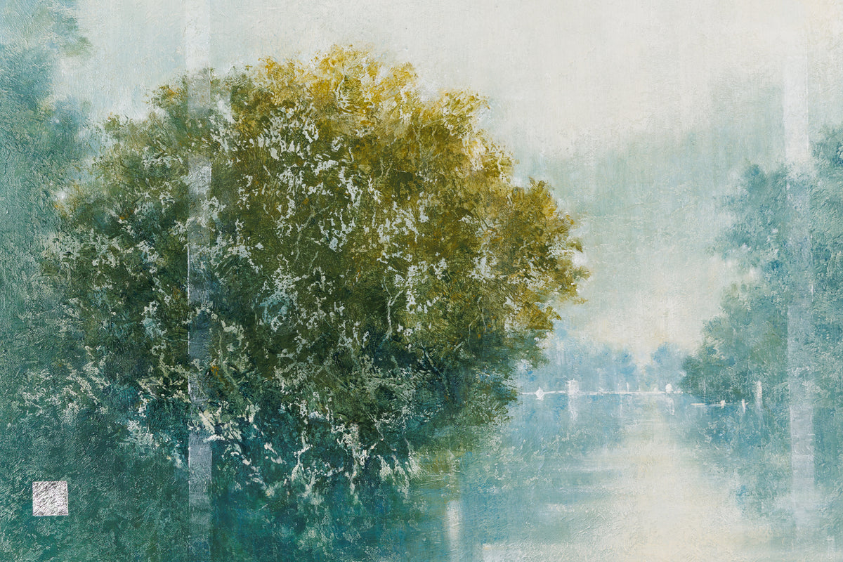 Gina Sarro, "Never Far Away," detail 1, mixed media on canvas