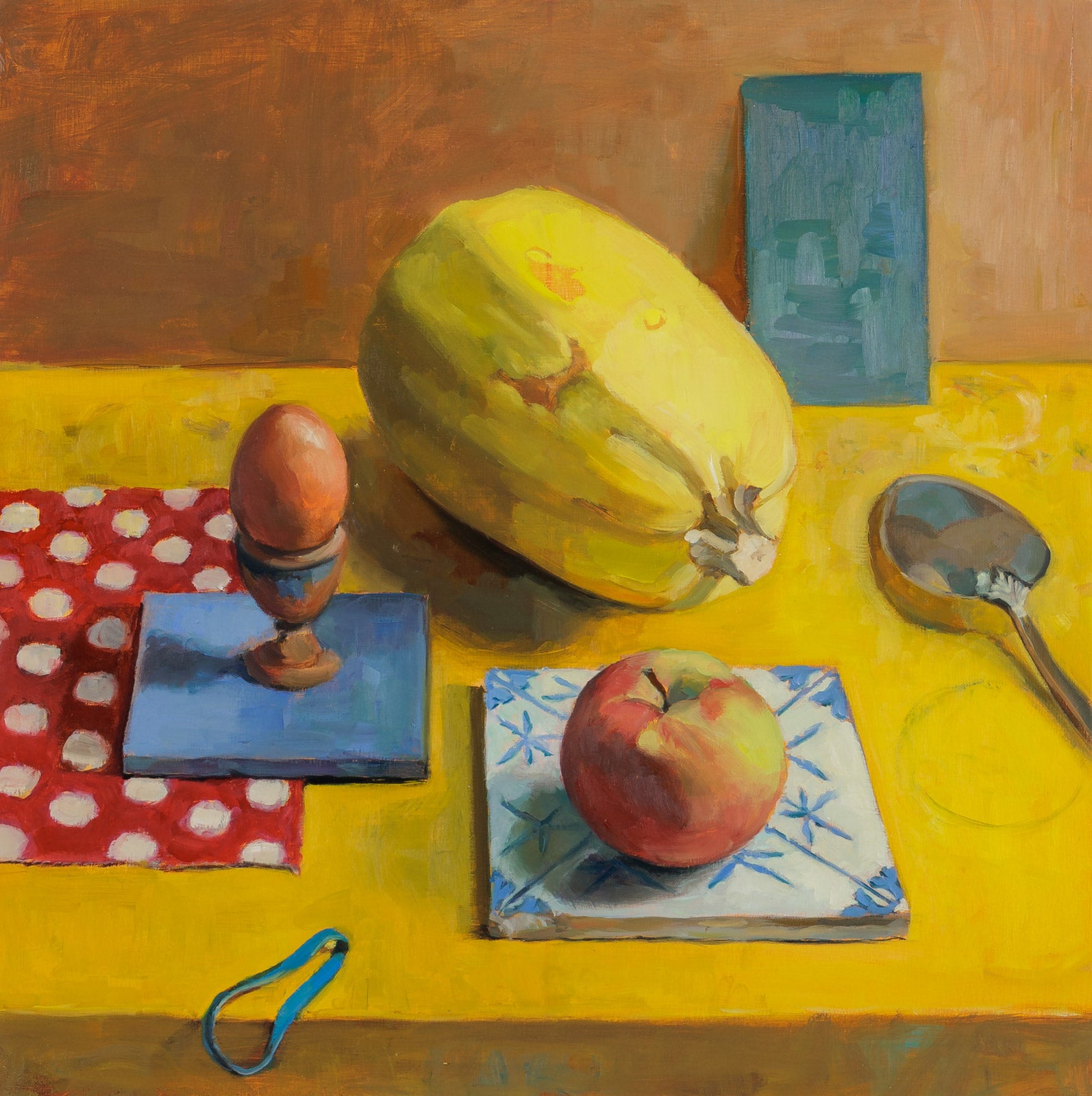 Still Life With Squash By Janette Hayhoe - Oil on Panel.