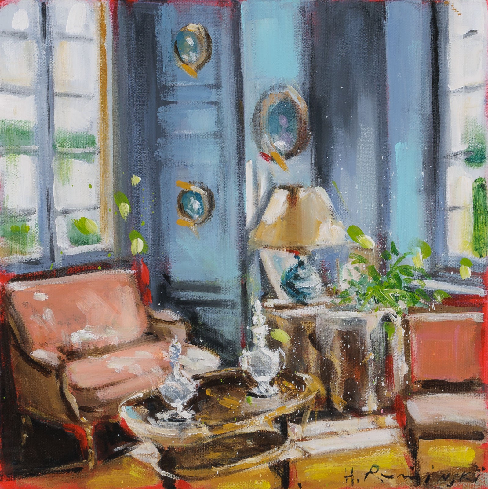 Settee And Decanters