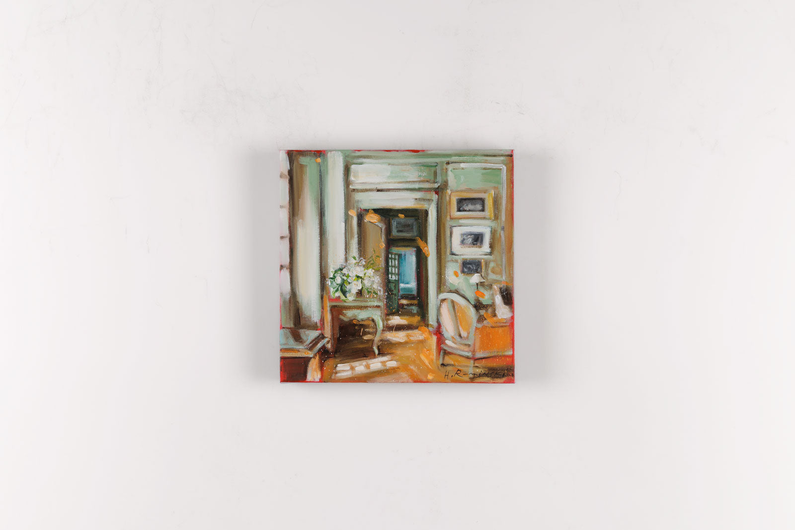 Green Table And Flowers