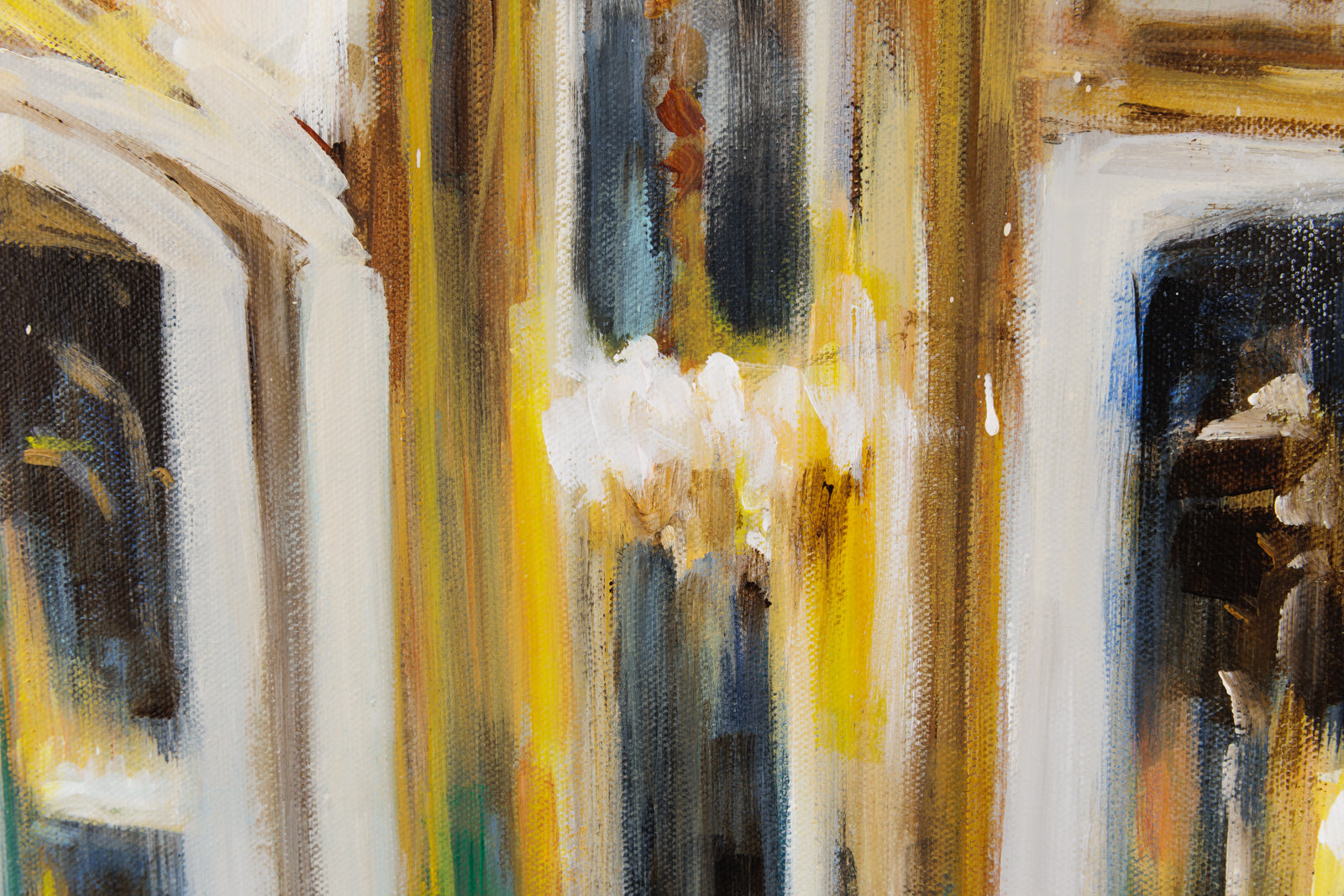 Hanna Ruminski, "Queluz Palace Grand Hall," detail view, Acrylic on Canvas