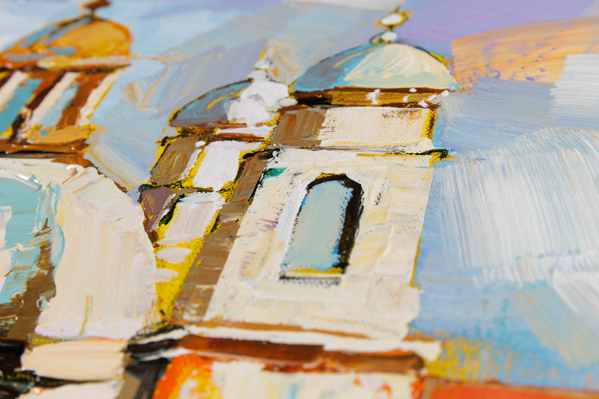 Iosif Derecichei, "Venice," detail 2, acrylic on canvas