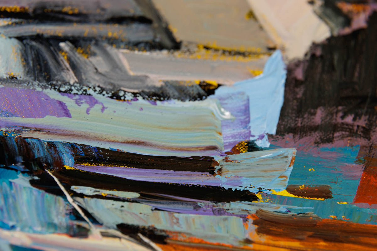 Iosif Derecichei, "Venice," detail 3, acrylic on canvas