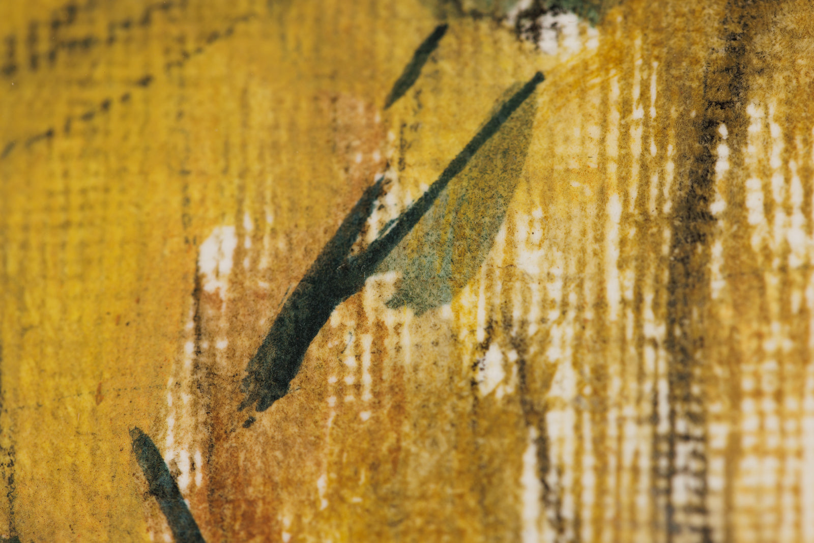 Joanna Aplin, "Dancing Man," detail view, mixed media on paper
