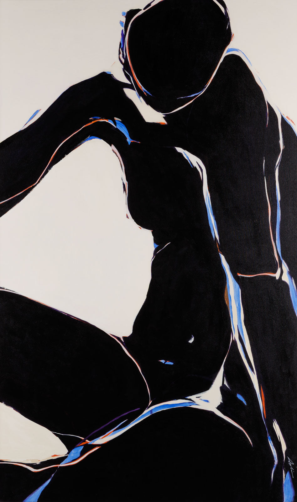 Joanna Aplin, "Life Lines," oil on canvas, 60 x 36 in., figurative painting with a woman, unframed