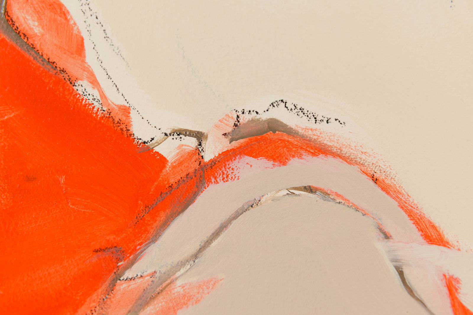 Joanna Aplin, "Rest," detail view, oil on canvas