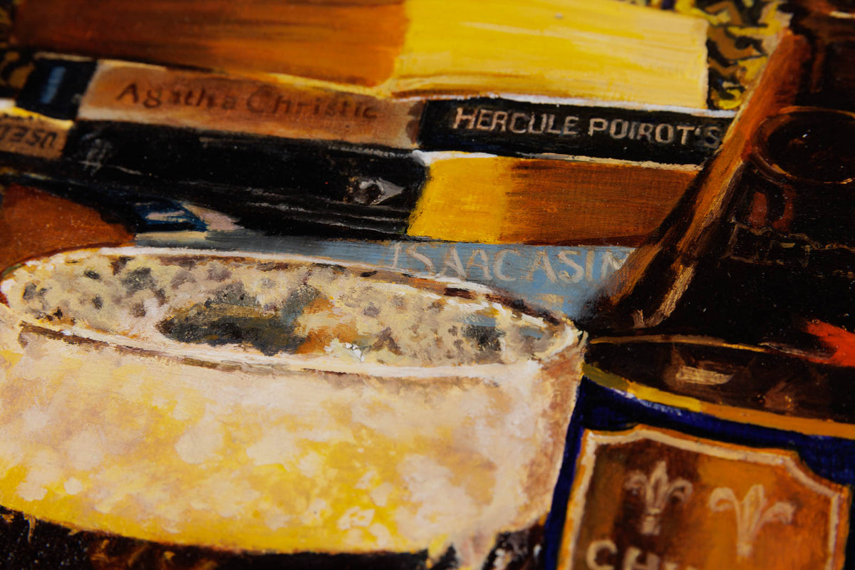 Jen Kershaw, "Belgian Blue," detail 2, oil on panel