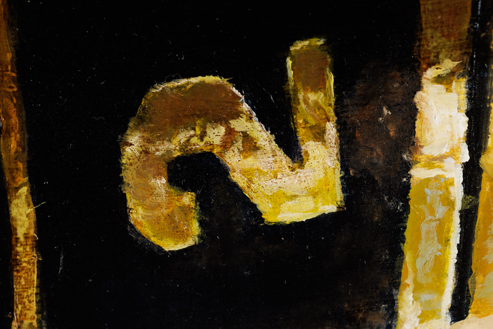Jen Kershaw, "Forbidden Fruits of FODMAP: Sprouted Onions," detail view, oil on panel