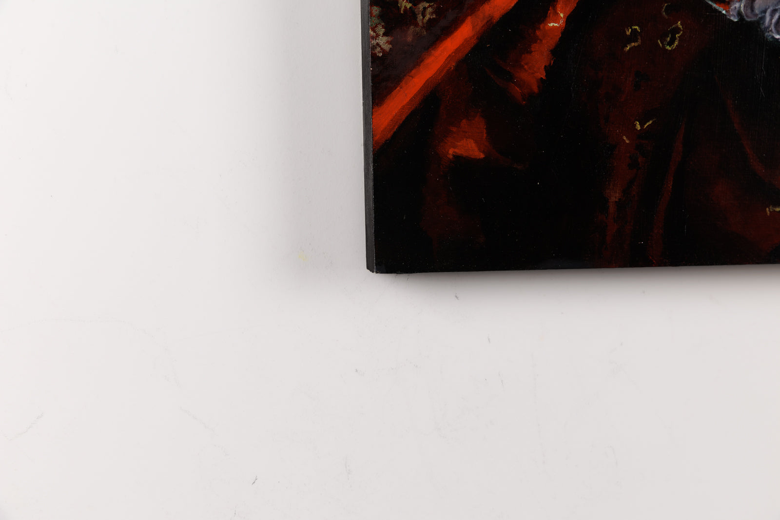 Jen Kershaw, "Coffee & Kuchen," detail view, oil on panel