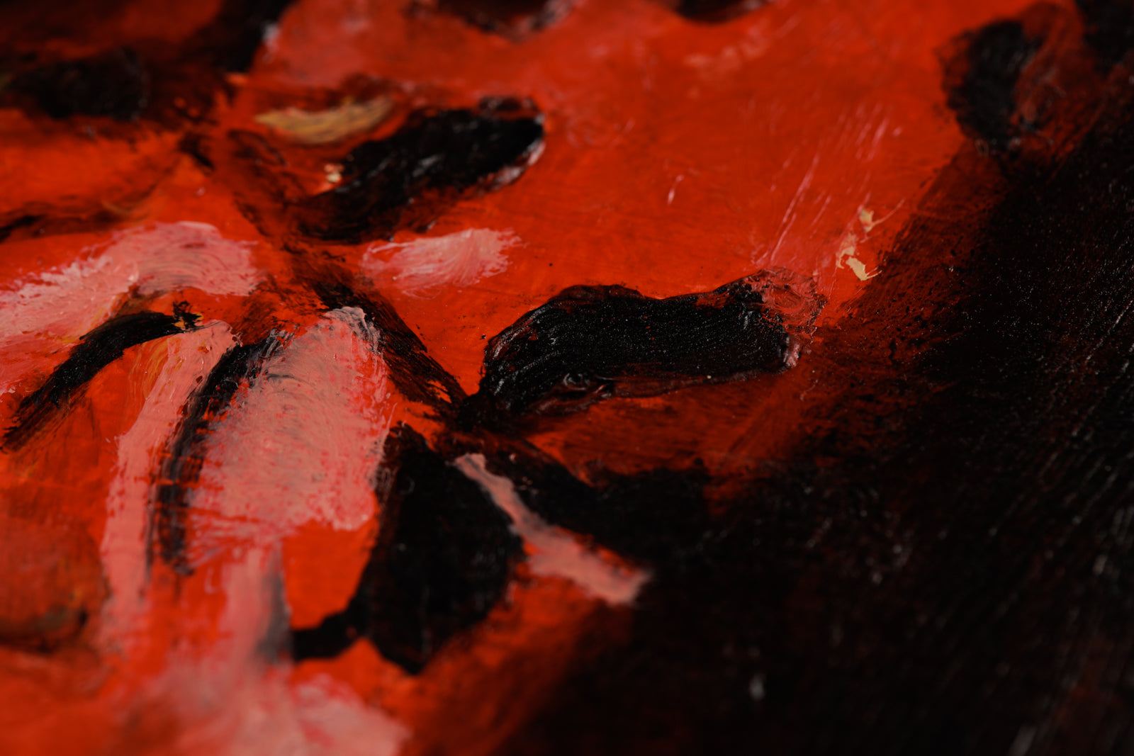 Jen Kershaw, "Coffee & Kuchen," detail view, oil on panel