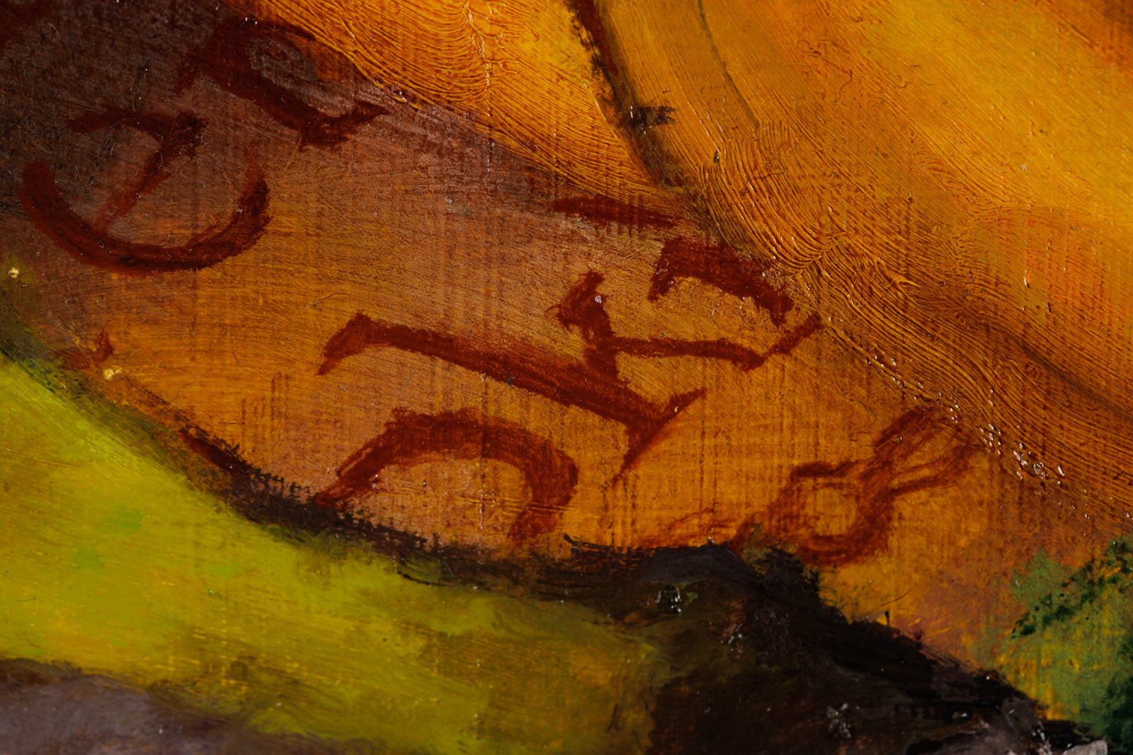 Jen Kershaw, "I Don't Buy Green Bananas," detail view, oil on panel