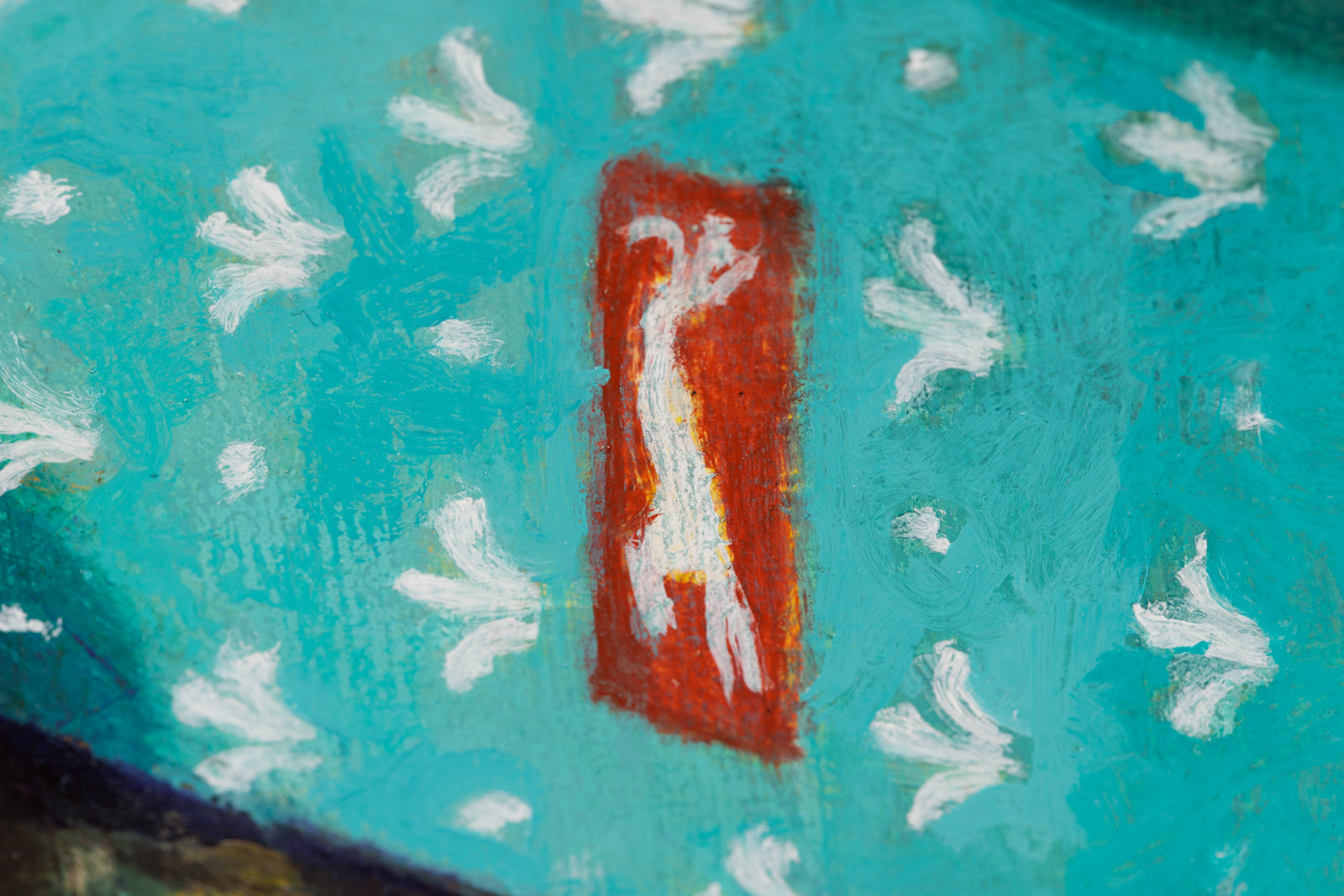 Jen Kershaw, "I Don't Buy Green Bananas," detail view, oil on panel