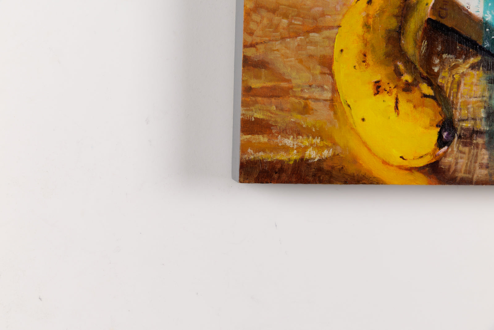 Jen Kershaw, "I Don't Buy Green Bananas," detail view, oil on panel
