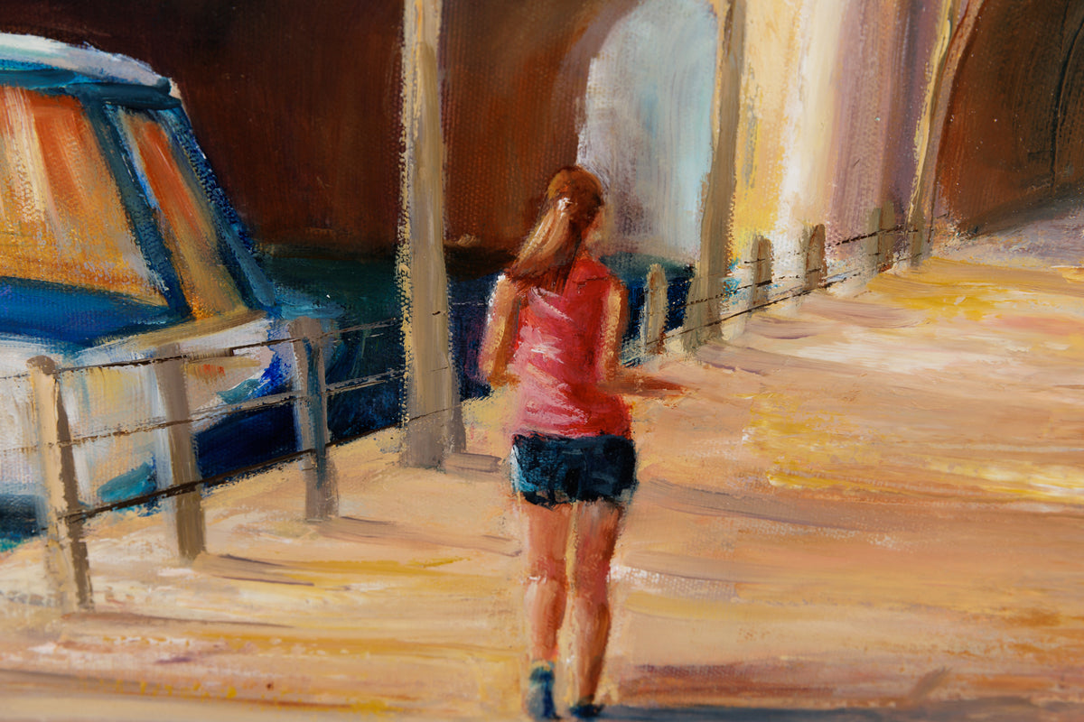 Jacky MacDonald, "Summer In Ottawa," detail 3, acrylic on canvas