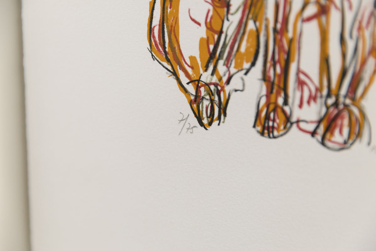 Jean-Paul Riopelle, "Cervide 7/75," detail view, lithograph