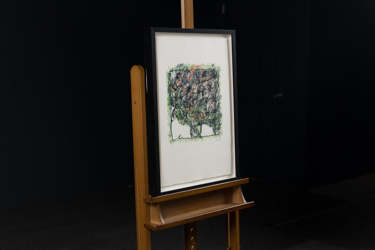 Jean-Paul Riopelle, "Herbe A Puces HC/75," detail view, lithograph