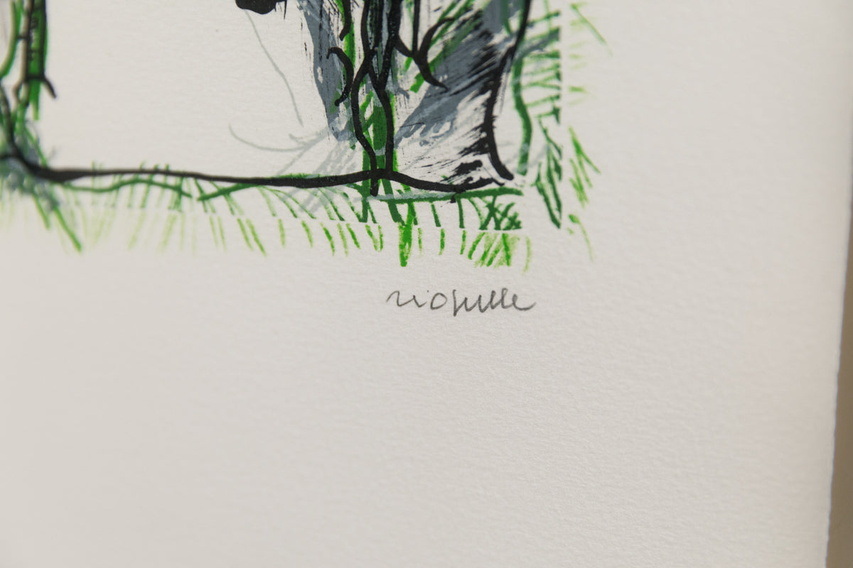 Jean-Paul Riopelle, "Herbe A Puces HC/75," detail view, lithograph
