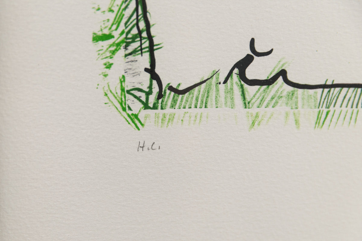 Jean-Paul Riopelle, "Herbe A Puces HC/75," detail view, lithograph