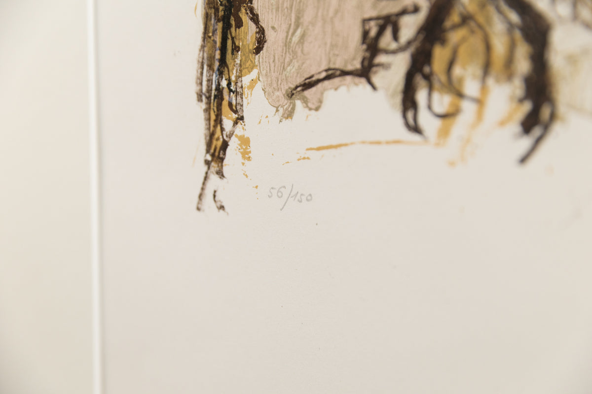 Jean-Paul Riopelle, "Affiche Avant La Lettre 120 #56/150," detail view, lithograph