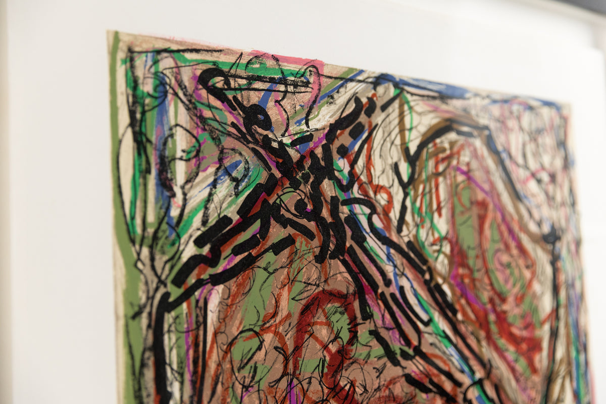 Jean-Paul Riopelle, "Mois Mondial Du Coeur HC/75," detail view, lithograph
