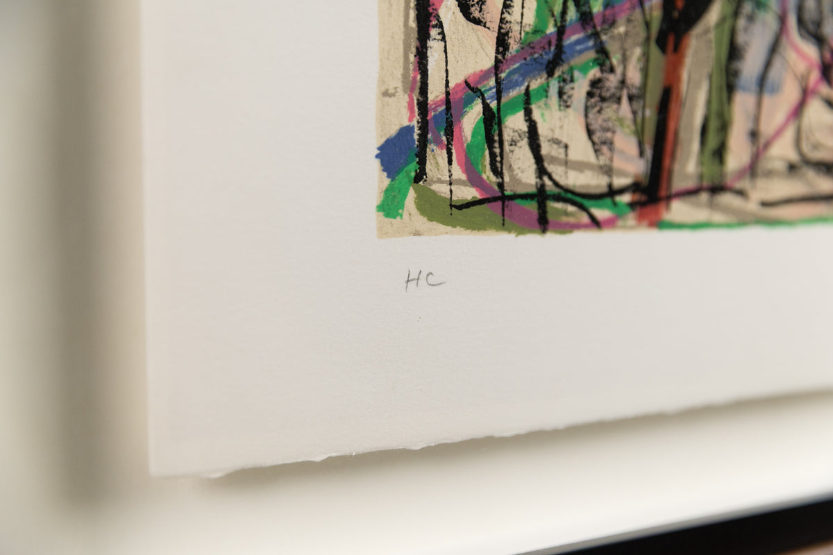 Jean-Paul Riopelle, "Mois Mondial Du Coeur HC/75," detail view, lithograph