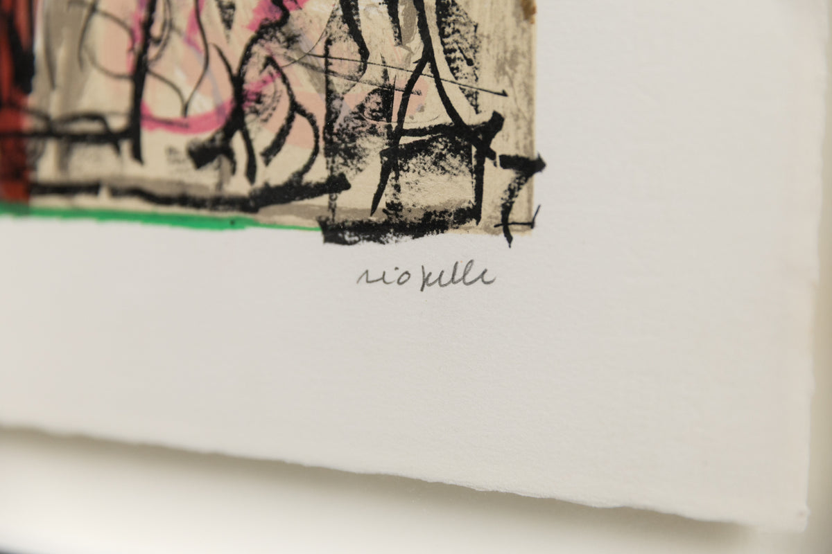 Jean-Paul Riopelle, "Mois Mondial Du Coeur HC/75," detail view, lithograph