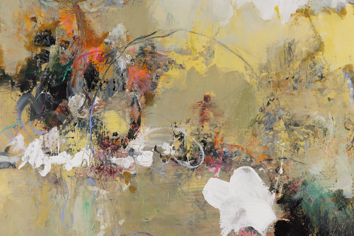 Jean-Pierre Lafrance, "Untitled Abstract," detail 1, mixed media on panel