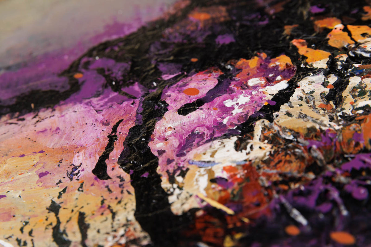 Jean-Pierre Lafrance, "Abstract 1-225," detail 2, mixed media on canvas