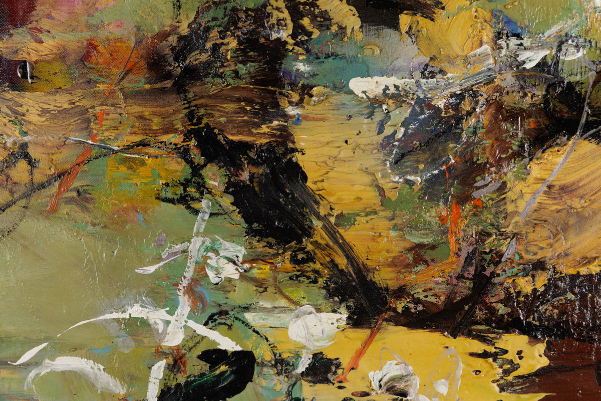 Jean-Pierre Lafrance, "Pols," detail 1, mixed media on canvas