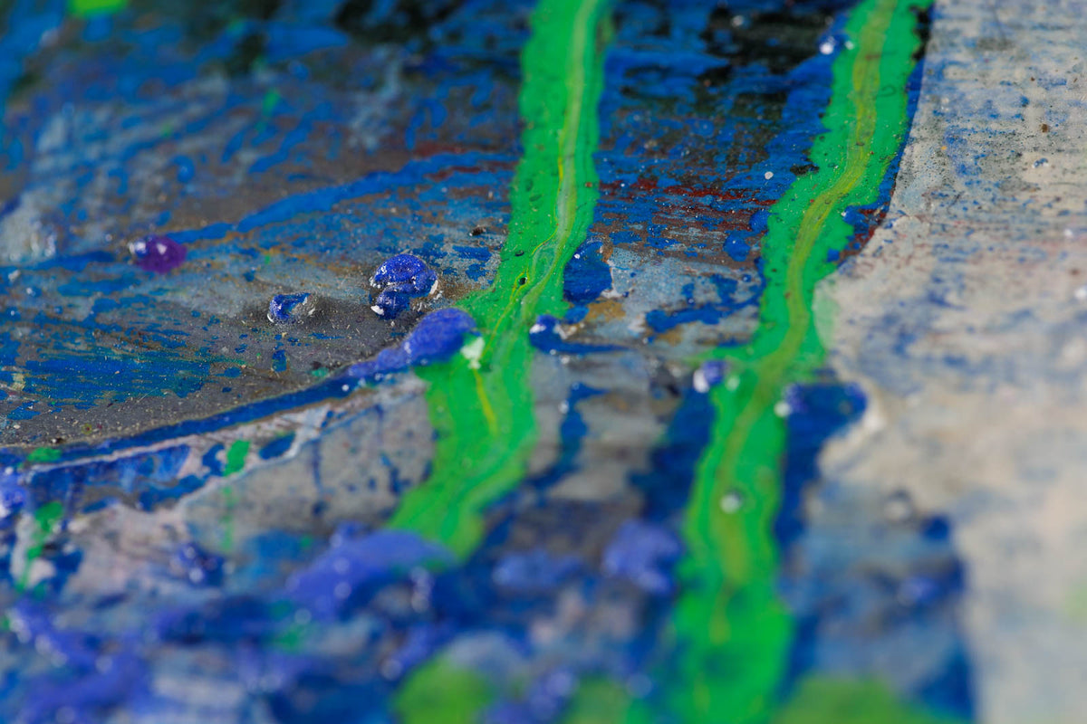 Jean-Pierre Lafrance, "Frozen Sea," detail 2, mixed media on canvas