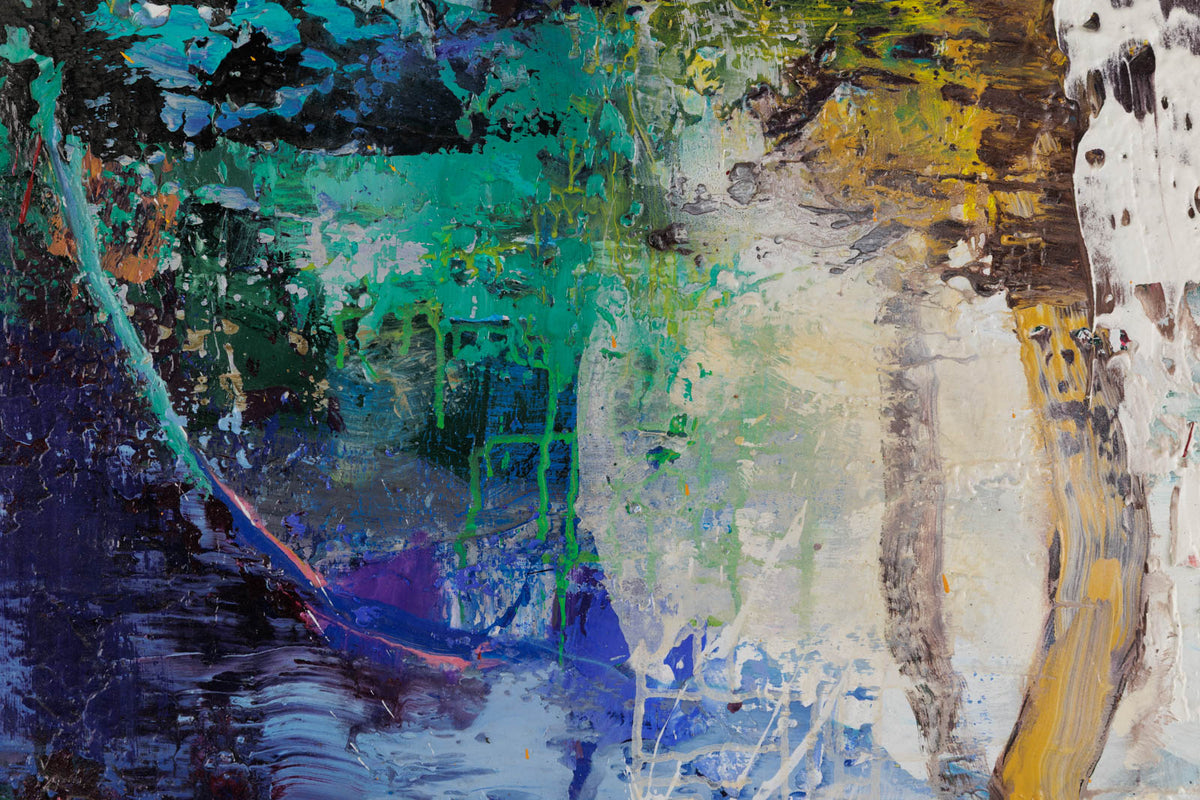 Jean-Pierre Lafrance, "Frozen Sea," detail 3, mixed media on canvas