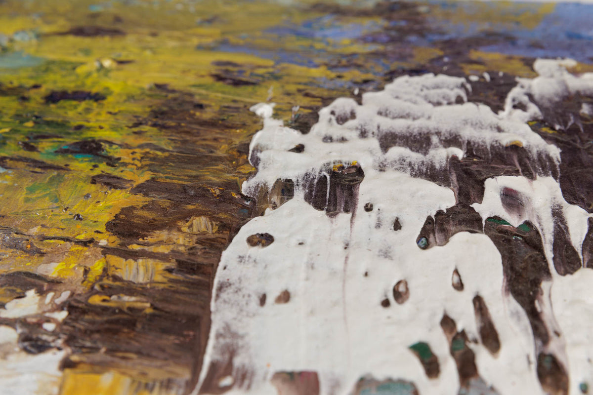 Jean-Pierre Lafrance, "Frozen Sea," detail 5, mixed media on canvas