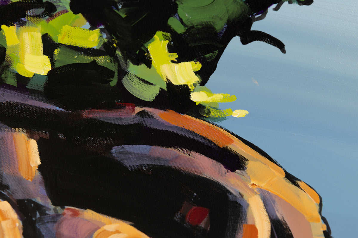Jerzy Werbel, "Invincible," detail view, acrylic on canvas