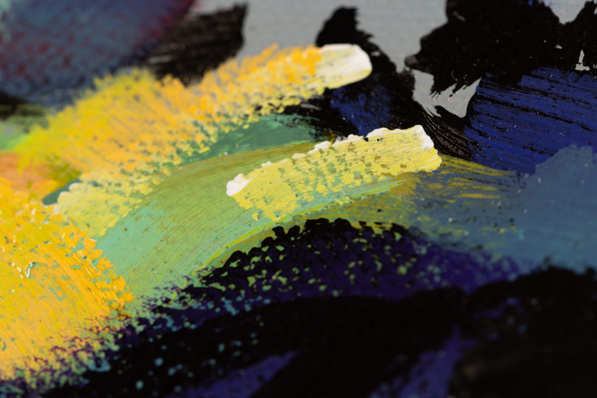 Jerzy Werbel, "The Glow Down," detail view, acrylic on canvas