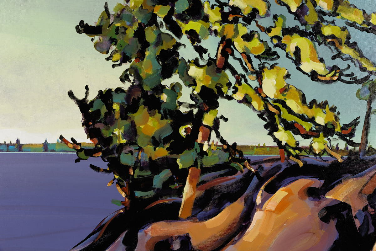 Jerzy Werbel, "Morning Chill," detail 1, acrylic on canvas