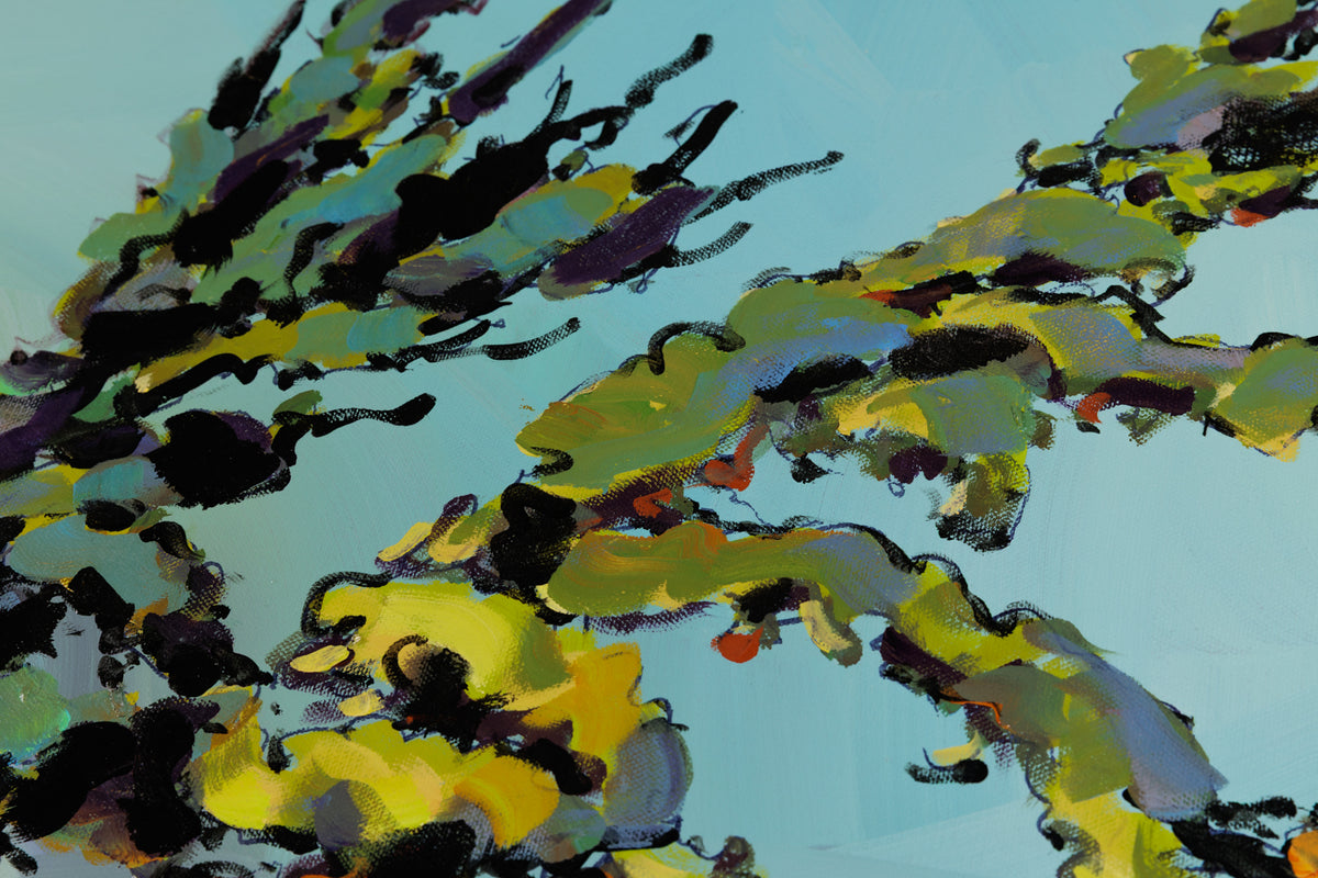Jerzy Werbel, "Morning Chill," detail 2, acrylic on canvas