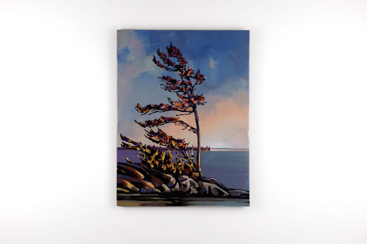 Jerzy Werbel, "The Wind's Fierce," full view, acrylic on canvas, 47 x 36 in