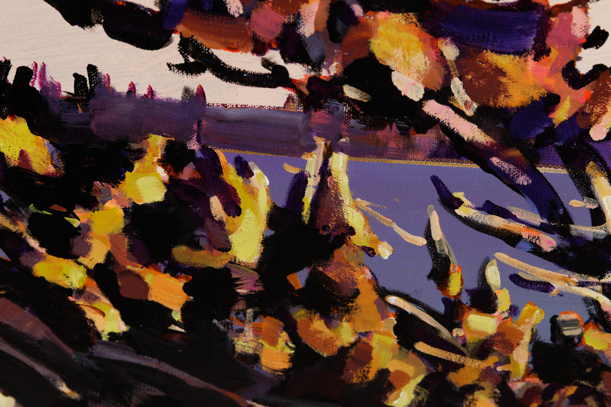 Jerzy Werbel, "The Wind's Fierce," detail 3, acrylic on canvas