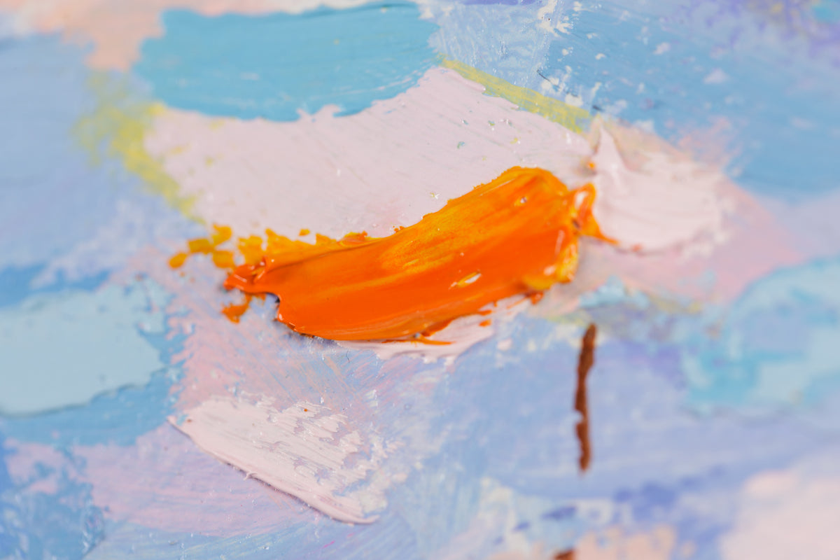 Jack Zhou, "Snowy Scenery IV," detail 5, oil on canvas