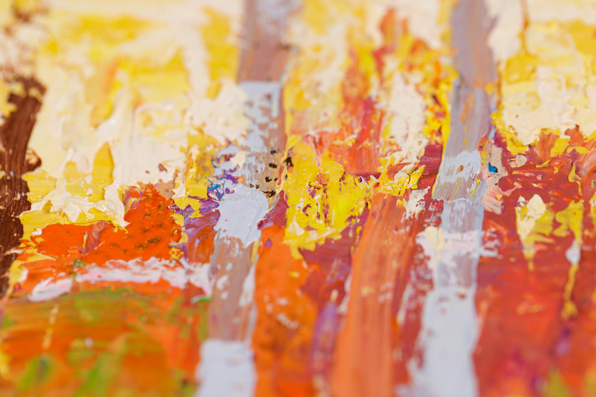 Jack Zhou, "Snowy Scenery IV," detail 6, oil on canvas