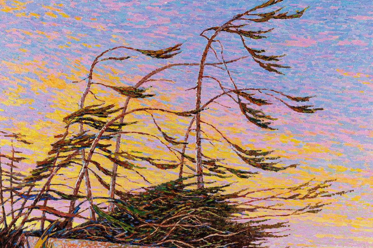 Jack Zhou, "Stage," detail 1, oil on canvas