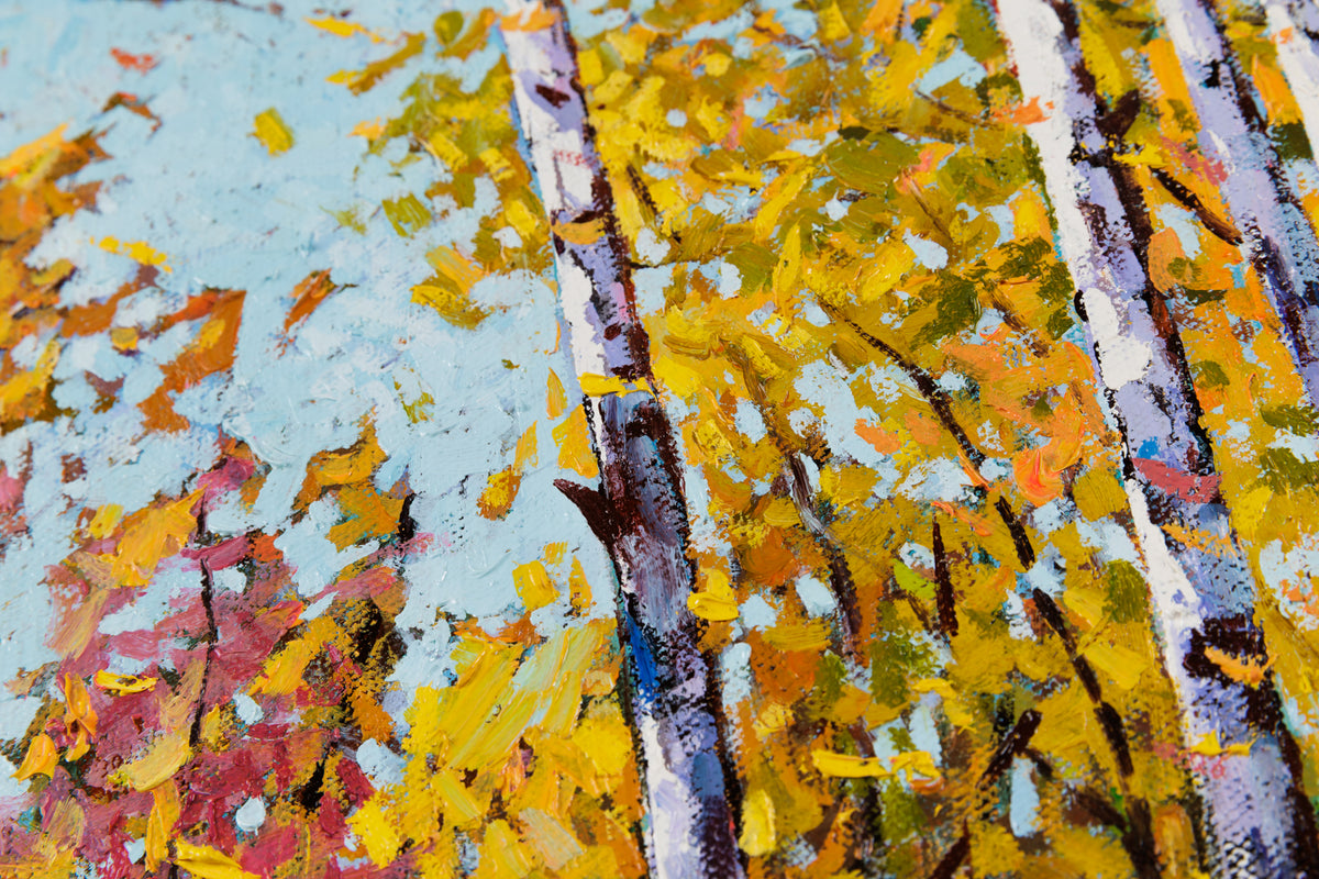 Jack Zhou, "A Windy Day," detail 3, oil on canvas