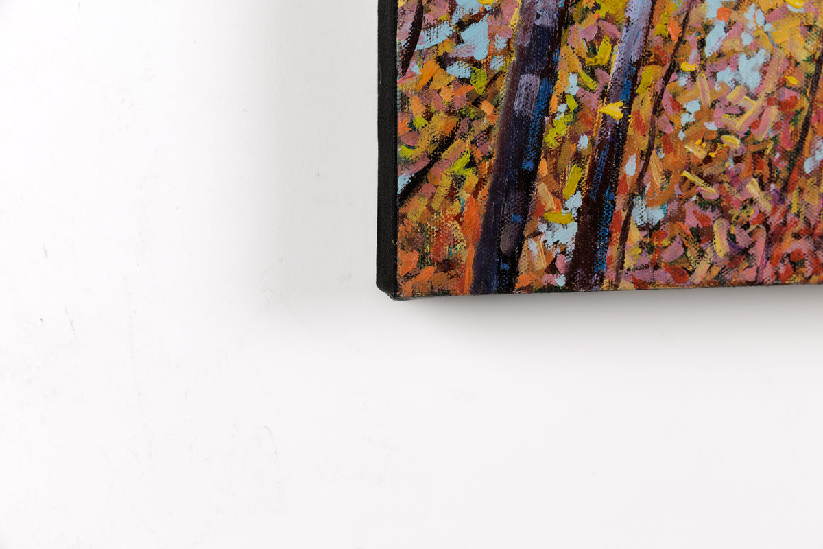 Jack Zhou, "A Windy Day," detail 4, oil on canvas