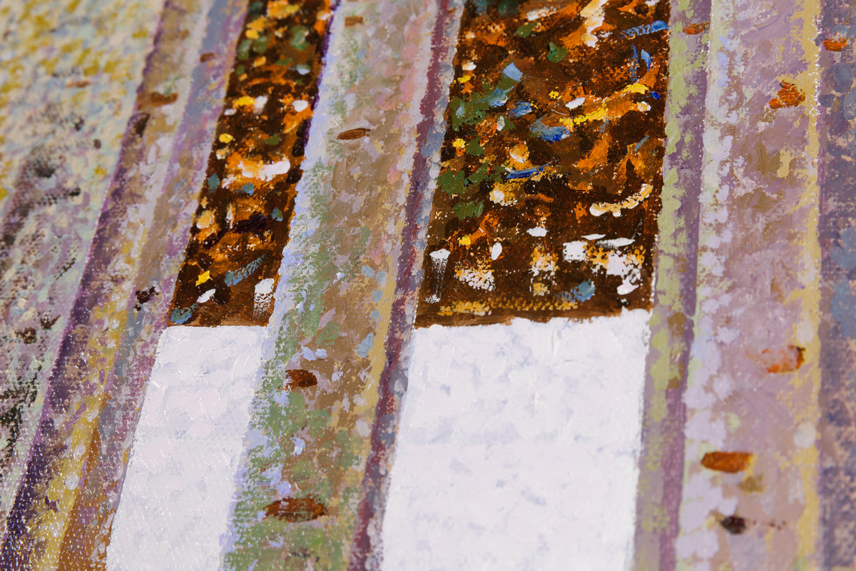 Jack Zhou, "Snowy Scenery I," detail 2, oil on canvas