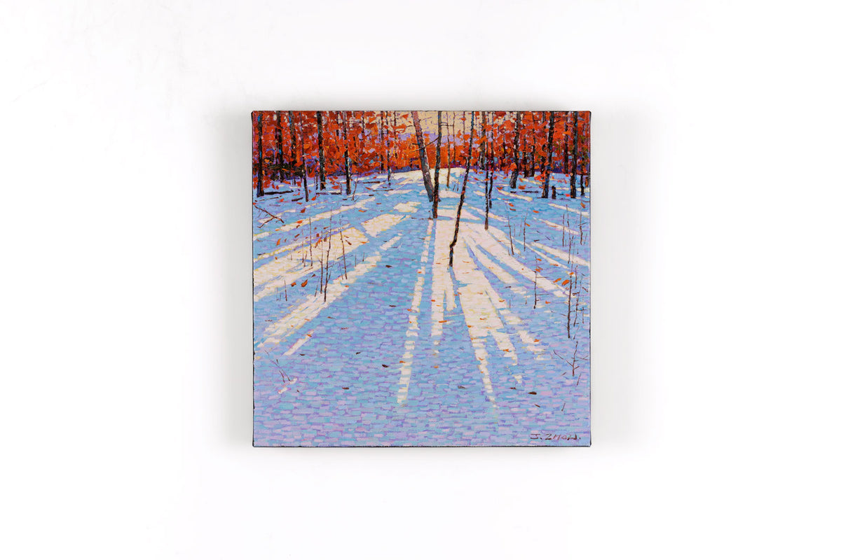 Jack Zhou, "Seasonal Change," full view, oil on canvas, 18 x 18 in