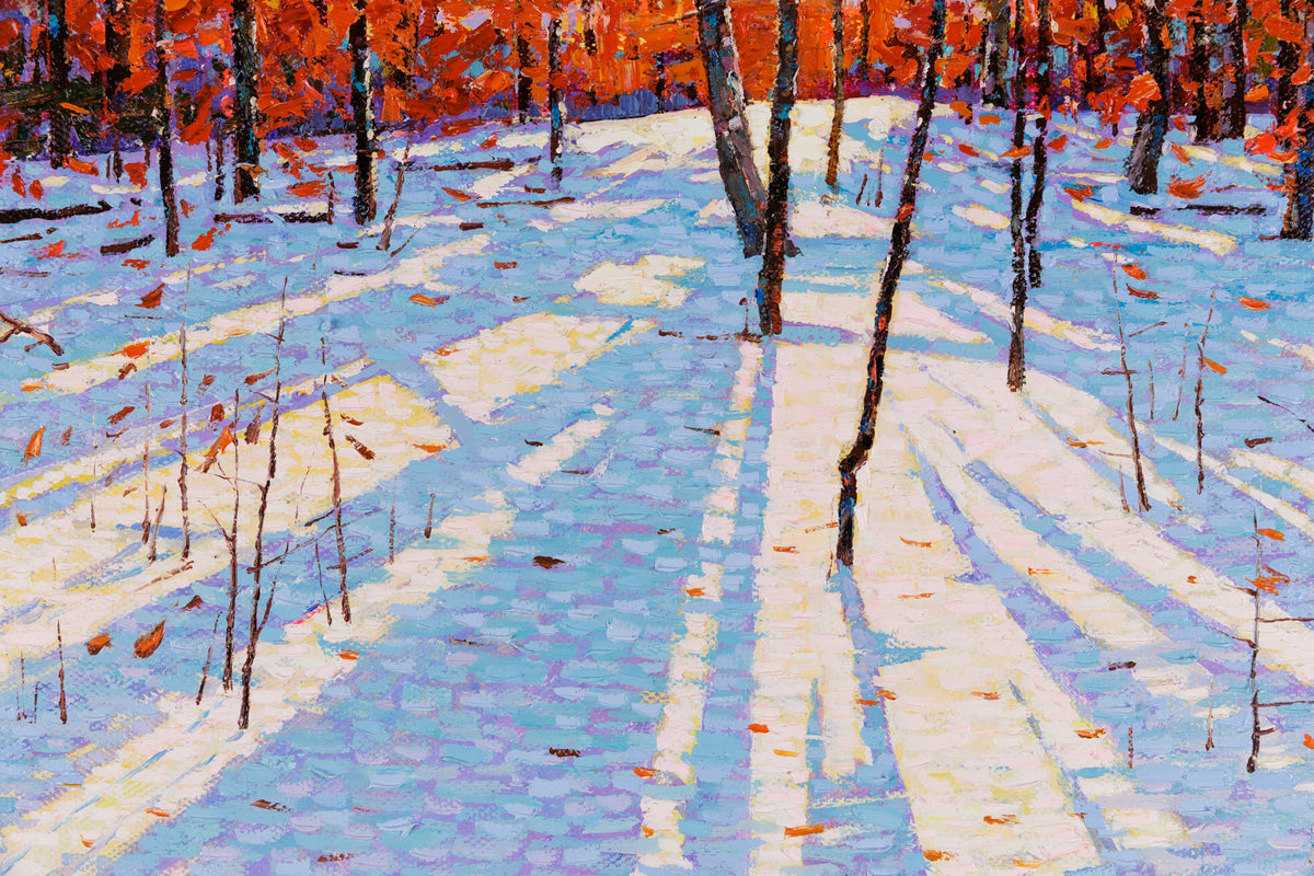 Jack Zhou, "Seasonal Change," detail 1, oil on canvas