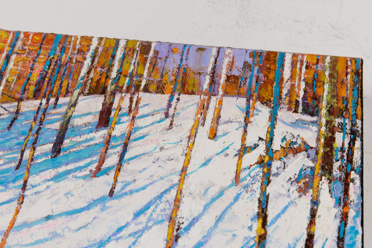 Jack Zhou, "Winter Dressing," detail 2, oil on canvas